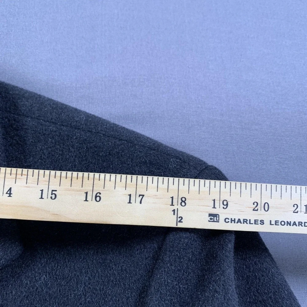 Lauren Ralph Lauren Coat Mens 40R‎ Black Topcoat Overcoat Long Lined Blazer Wool